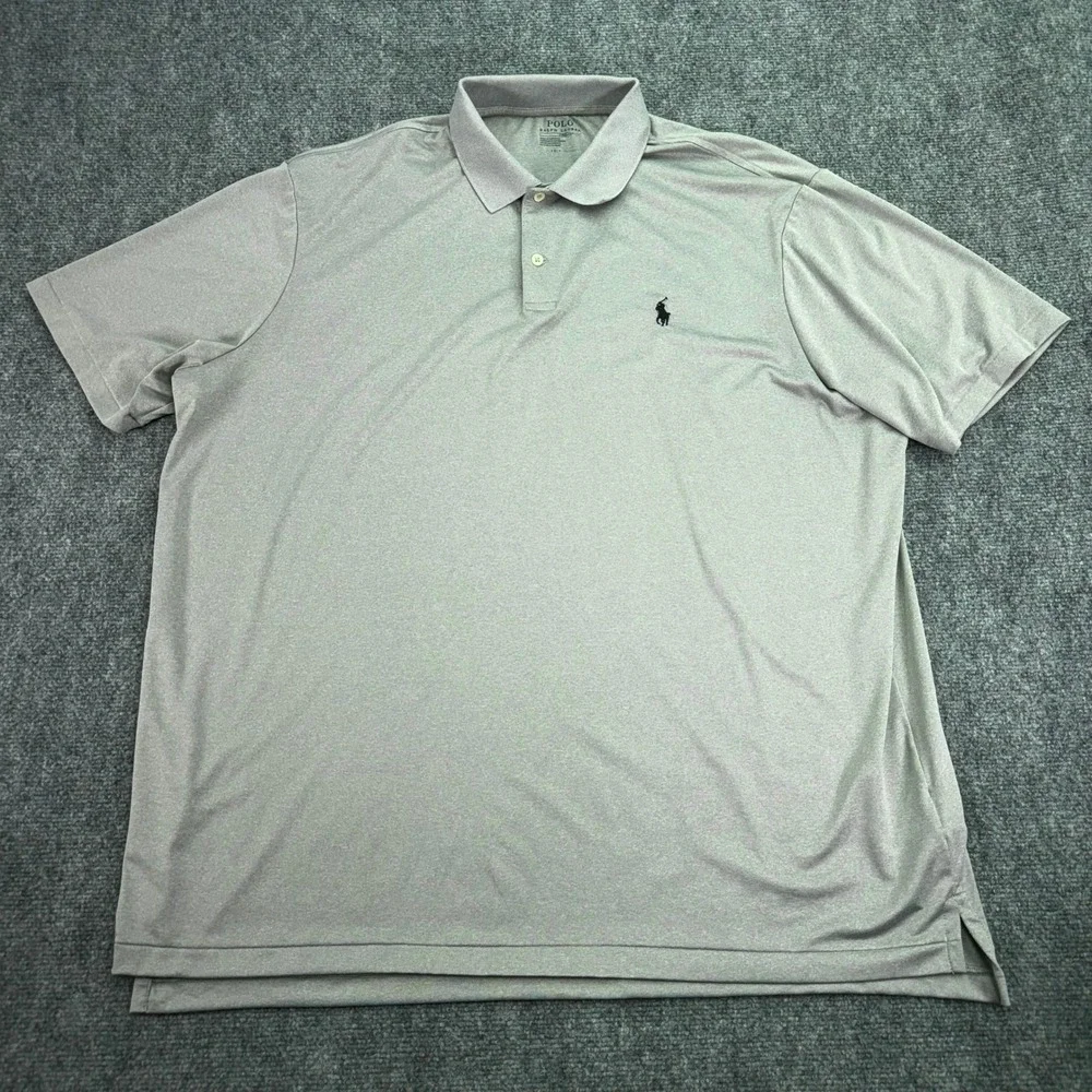 Polo Ralph Lauren Polo Shirt Mens‎ XL Grey Performance Heather Stretch Golf